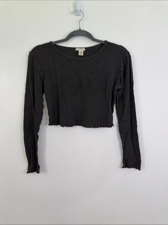 Bozzolo Tops - Bozzolo Cropped Long Sleeve Top